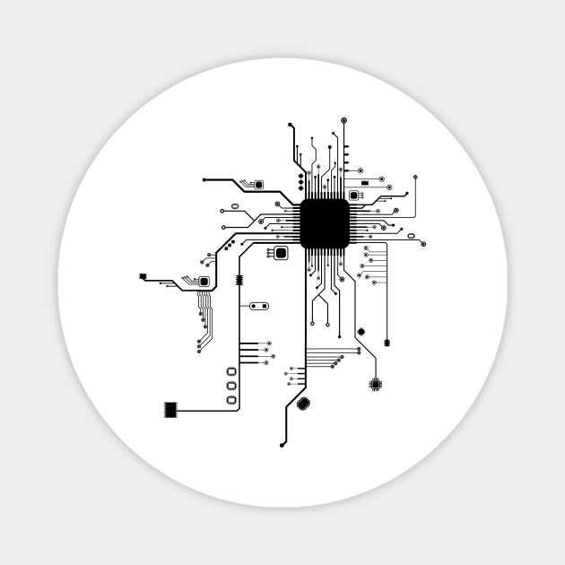 Heart Circuit Board Magnet by Printadorable